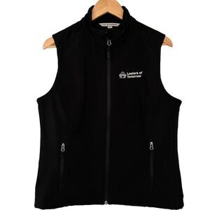 Port Authority CVS Corporate Logo Black Zip Up Vest. Pockets. Large.